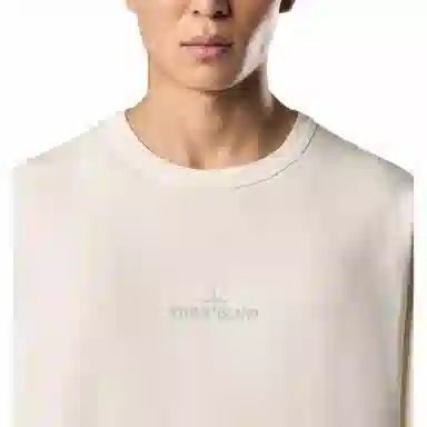 Stone Island Ivory Crewneck T-Shirt