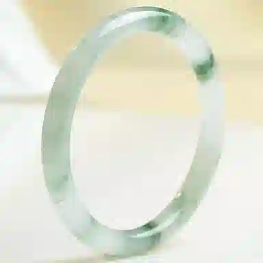 印象眸 青山黛白月光美人镯 新中式古风国潮精致轻奢优雅素净素圈 天山翠 手镯 女款 礼盒装