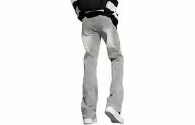 emoji Vintage Washed Straight Jeans