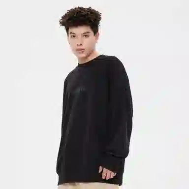 美特斯邦威 针织套头圆领印花卫衣 男女款