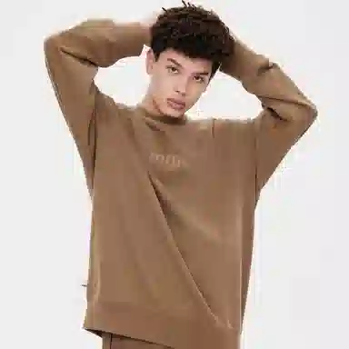 美特斯邦威 针织套头圆领印花卫衣 男女款