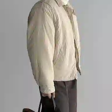 我是大卫 韩版棉衣夹克外套冬季宽松保暖情侣纯色时尚加厚立领防寒棉服 男女同款 黄杏色