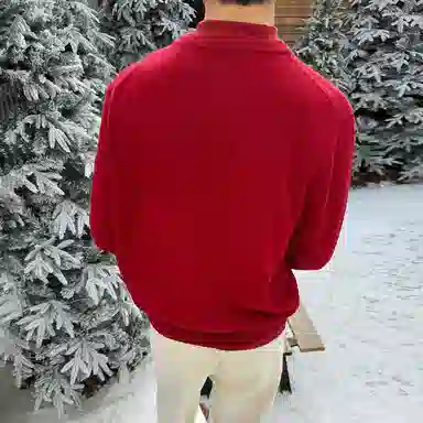 我是大卫 深灰色圆领轻奢开衫男士秋冬季韩系轻熟风百搭保暖外套针织衫 男女同款