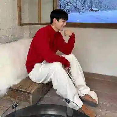 我是大卫 深灰色圆领轻奢开衫男士秋冬季韩系轻熟风百搭保暖外套针织衫 男女同款