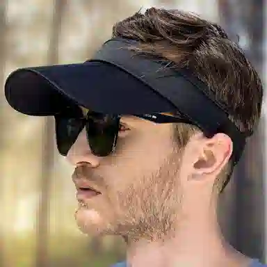 优幽兰 休闲简约纯色高级感遮阳帽时尚百搭防紫外线太阳帽跑步运动空顶帽户外出游必备 聚酯纤维 防晒帽 男女同款情侣款