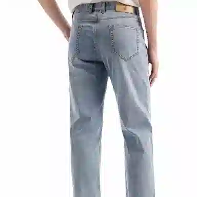 九牧王男裤专家 轻盈舒适透气速干修饰腿型中腰设计牛仔裤 男款 深蓝