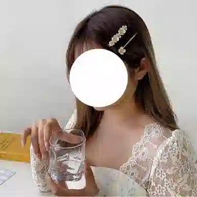 简应舒 樱花小刘海夹碎发夹 亚克力 合金 发夹 女款