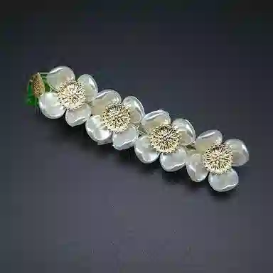 简应舒 樱花小刘海夹碎发夹 亚克力 合金 发夹 女款