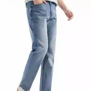 九牧王男裤专家 轻盈舒适透气速干修饰腿型中腰设计牛仔裤 男款 深蓝