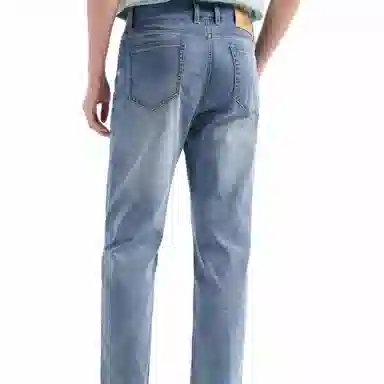 九牧王男裤专家 轻盈舒适透气速干修饰腿型中腰设计牛仔裤 男款 深蓝