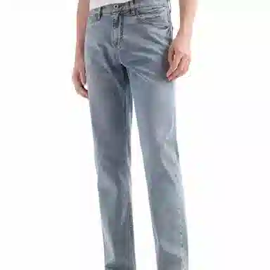 九牧王男裤专家 轻盈舒适透气速干修饰腿型中腰设计牛仔裤 男款 深蓝