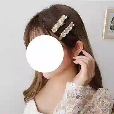 简应舒 樱花小刘海夹碎发夹 亚克力 合金 发夹 女款