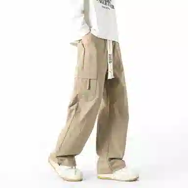 大卫贝肯 美式高街复古基础款纯色运动百搭工装裤 男女同款