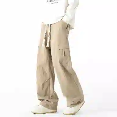 大卫贝肯 美式高街复古基础款纯色运动百搭工装裤 男女同款