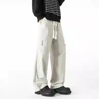 大卫贝肯 美式高街复古基础款纯色运动百搭工装裤 男女同款