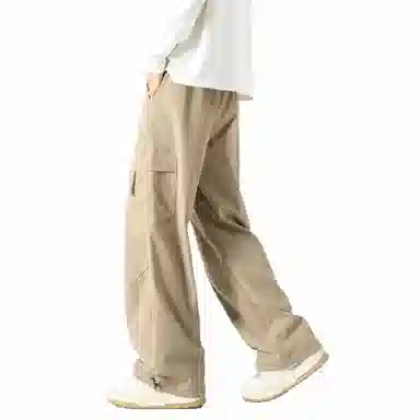 大卫贝肯 美式高街复古基础款纯色运动百搭工装裤 男女同款