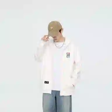 王者荣耀 鲁班七号星空梦想款 美式复古创意字母涂鸦简约落肩长袖休闲宽松多巴胺连帽夹克外套 男女同款