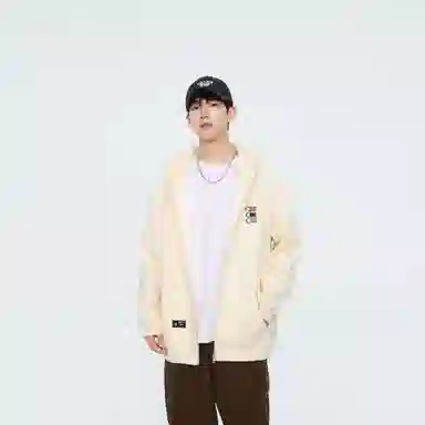 王者荣耀 鲁班七号星空梦想款 美式复古创意字母涂鸦简约落肩长袖休闲宽松多巴胺连帽夹克外套 男女同款