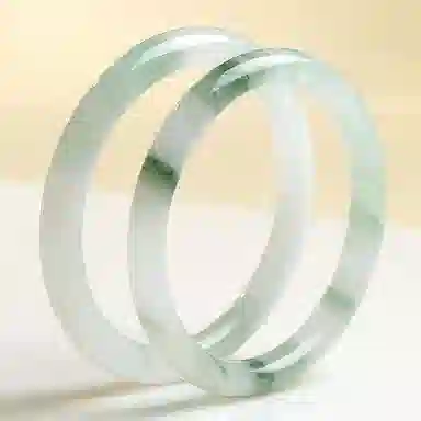 印象眸 青山黛白月光美人镯 新中式古风国潮精致轻奢优雅素净素圈 天山翠 手镯 女款 礼盒装