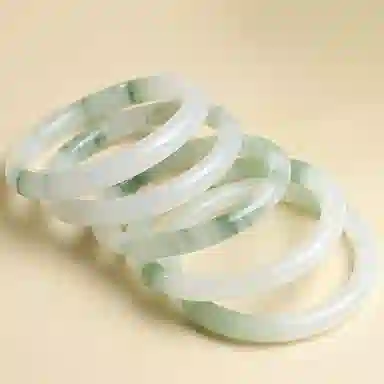 印象眸 青山黛白月光美人镯 新中式古风国潮精致轻奢优雅素净素圈 天山翠 手镯 女款 礼盒装