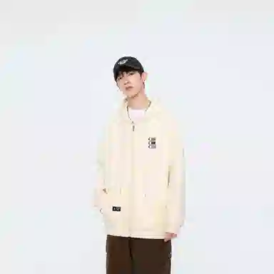 王者荣耀 鲁班七号星空梦想款 美式复古创意字母涂鸦简约落肩长袖休闲宽松多巴胺连帽夹克外套 男女同款