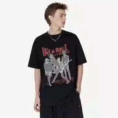 Pirkadat Vintage Band Print T-Shirt