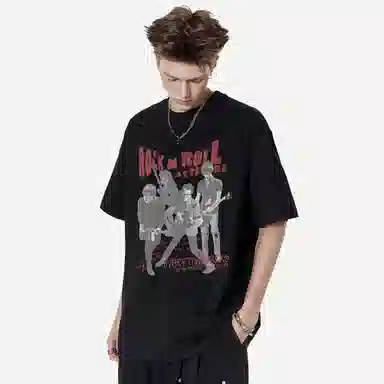 Pirkadat Vintage Band Print T-Shirt