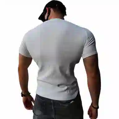 黑马漫画 圆领纯色透气学院风健身小领口短袖背心 男女同款