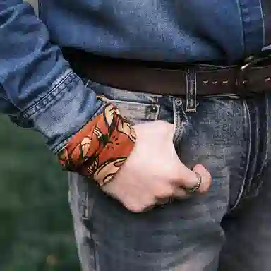 滚烫时光 美式露营元素风格方巾发饰 棉 头巾 男女同款情侣款