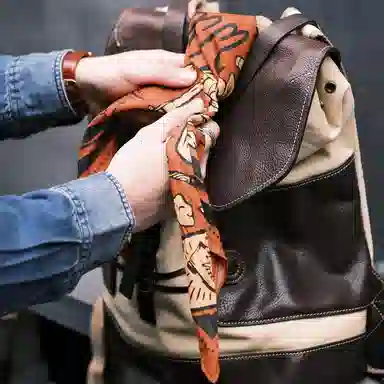 滚烫时光 美式露营元素风格方巾发饰 棉 头巾 男女同款情侣款