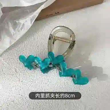 彤彤兔 高级感爱心抓夹鲨鱼夹后脑勺卡子简约百搭头饰发饰 亚克力 发夹 女款