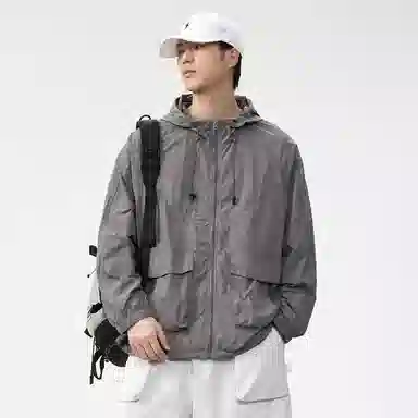 赞仕 美式轻薄工装百搭防紫外线纯色防晒服 男女同款