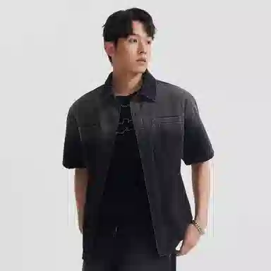 Cabbeen Gradient Embroidery Shirt