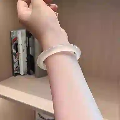 【高品质】 爱丽丝珠宝 白月光 新中式优雅古风旗袍 古香古色显白水润镯手饰 玉髓 手镯 女