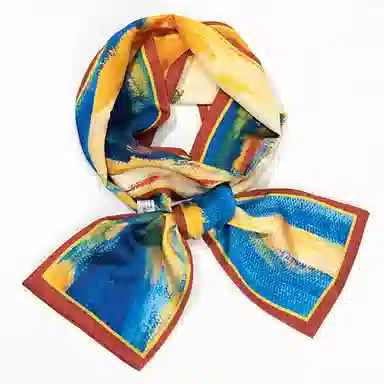 上海故事 春秋韩版潮流气质窄边文艺风西装出行 聚酯纤维 丝巾 女款