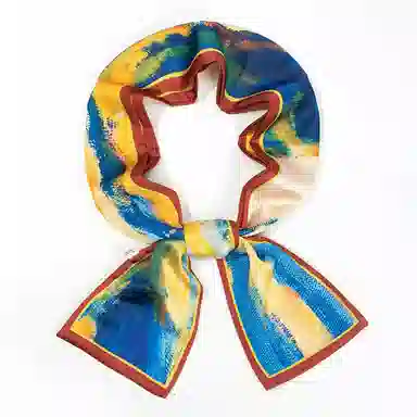 上海故事 春秋韩版潮流气质窄边文艺风西装出行 聚酯纤维 丝巾 女款