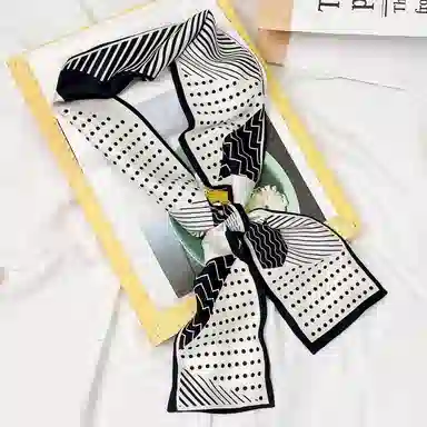 上海故事 春秋韩版潮流气质窄边文艺风西装出行 聚酯纤维 丝巾 女款