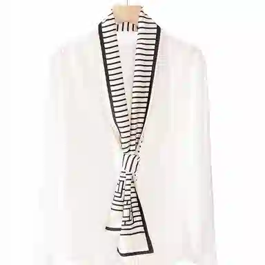 上海故事 春秋韩版潮流气质窄边文艺风西装出行 聚酯纤维 丝巾 女款