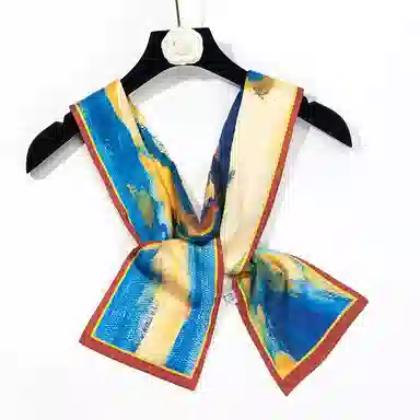 上海故事 春秋韩版潮流气质窄边文艺风西装出行 聚酯纤维 丝巾 女款