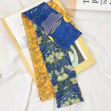 上海故事 春秋韩版潮流气质窄边文艺风西装出行 聚酯纤维 丝巾 女款