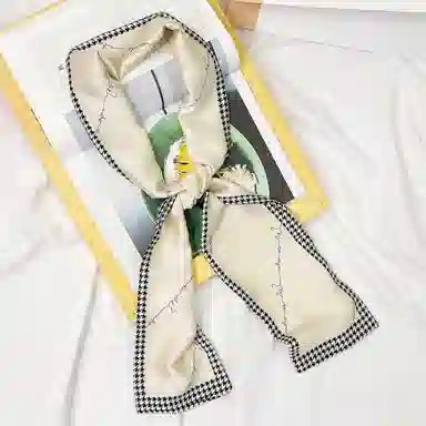 上海故事 春秋韩版潮流气质窄边文艺风西装出行 聚酯纤维 丝巾 女款