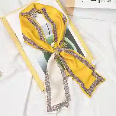 上海故事 春秋韩版潮流气质窄边文艺风西装出行 聚酯纤维 丝巾 女款