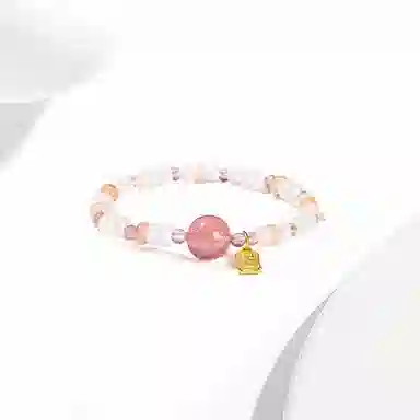 迎百宝 发财暴富路路通 好运新中式国风转运珠浪漫招桃花旺人气 水晶 玉石手串 男女同款情侣款