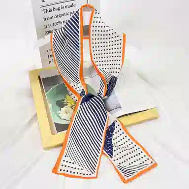 上海故事 春秋韩版潮流气质窄边文艺风西装出行 聚酯纤维 丝巾 女款