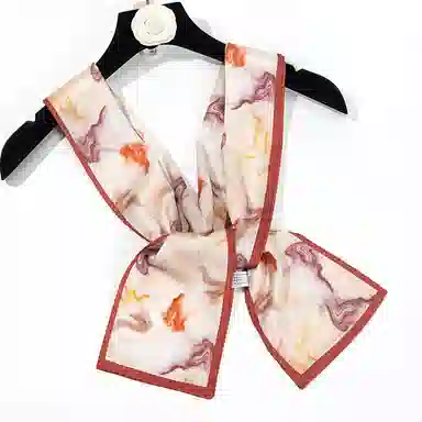 上海故事 春秋韩版潮流气质窄边文艺风西装出行 聚酯纤维 丝巾 女款