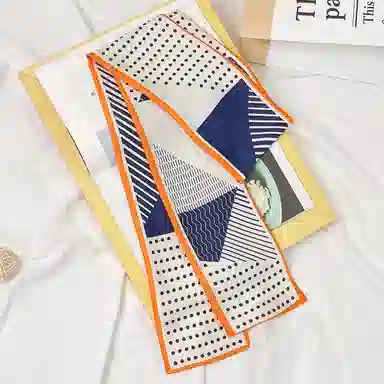 上海故事 春秋韩版潮流气质窄边文艺风西装出行 聚酯纤维 丝巾 女款