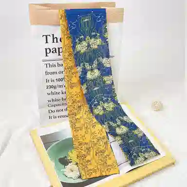 上海故事 春秋韩版潮流气质窄边文艺风西装出行 聚酯纤维 丝巾 女款