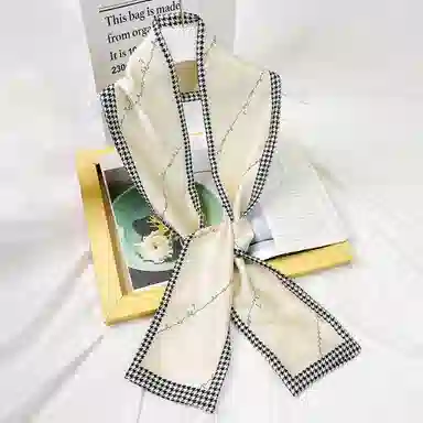 上海故事 春秋韩版潮流气质窄边文艺风西装出行 聚酯纤维 丝巾 女款