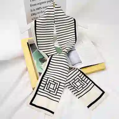 上海故事 春秋韩版潮流气质窄边文艺风西装出行 聚酯纤维 丝巾 女款