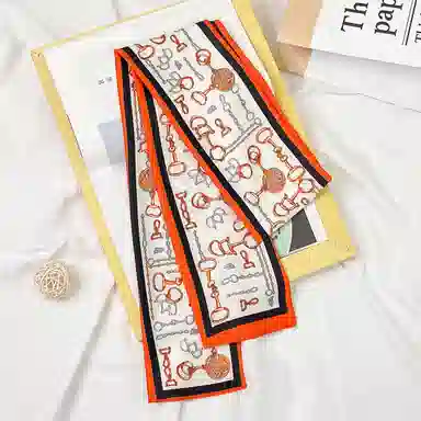 上海故事 春秋韩版潮流气质窄边文艺风西装出行 聚酯纤维 丝巾 女款